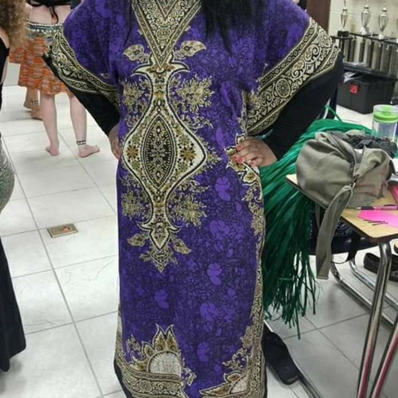 New Green and Gold Kaftan Abaya Cover-up D… - Picture 13 of 14